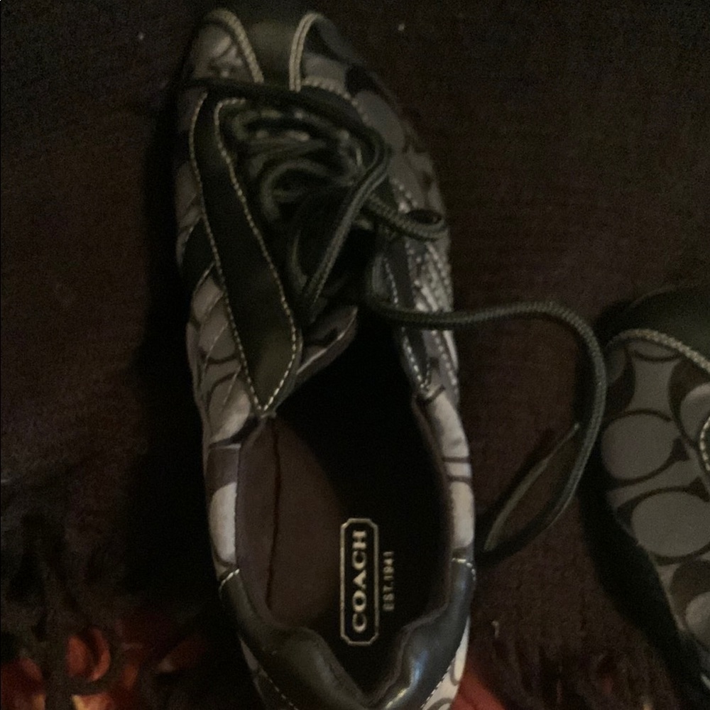 Black and Gray Patterned Sneakers from Coach - Picture 6 of 6